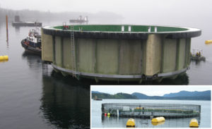 Floating closed-containment aquaculture