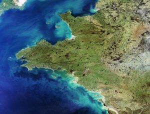 satellite image of France