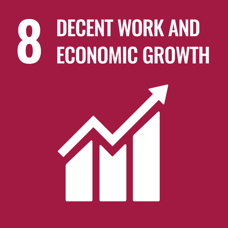 Infographic of SDG 8 - Decent work and economic growth