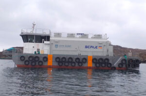 Scottish salmon farmer introduces hybrid feed storage barge to reduce carbon footprint