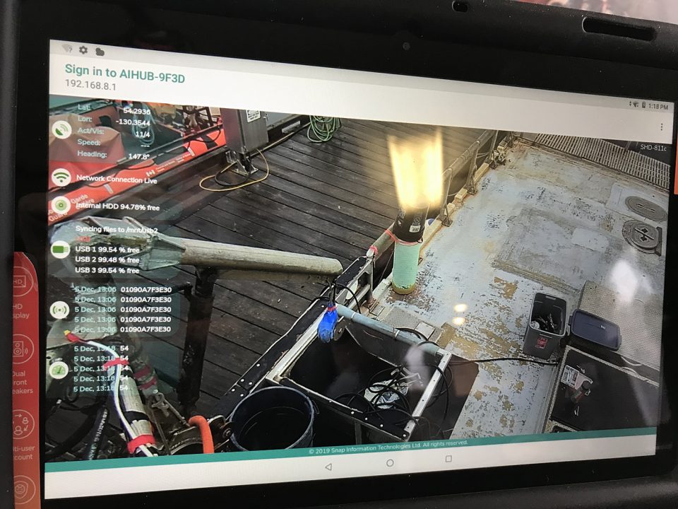 A view of what a fishing captain sees via AI-trained cameras