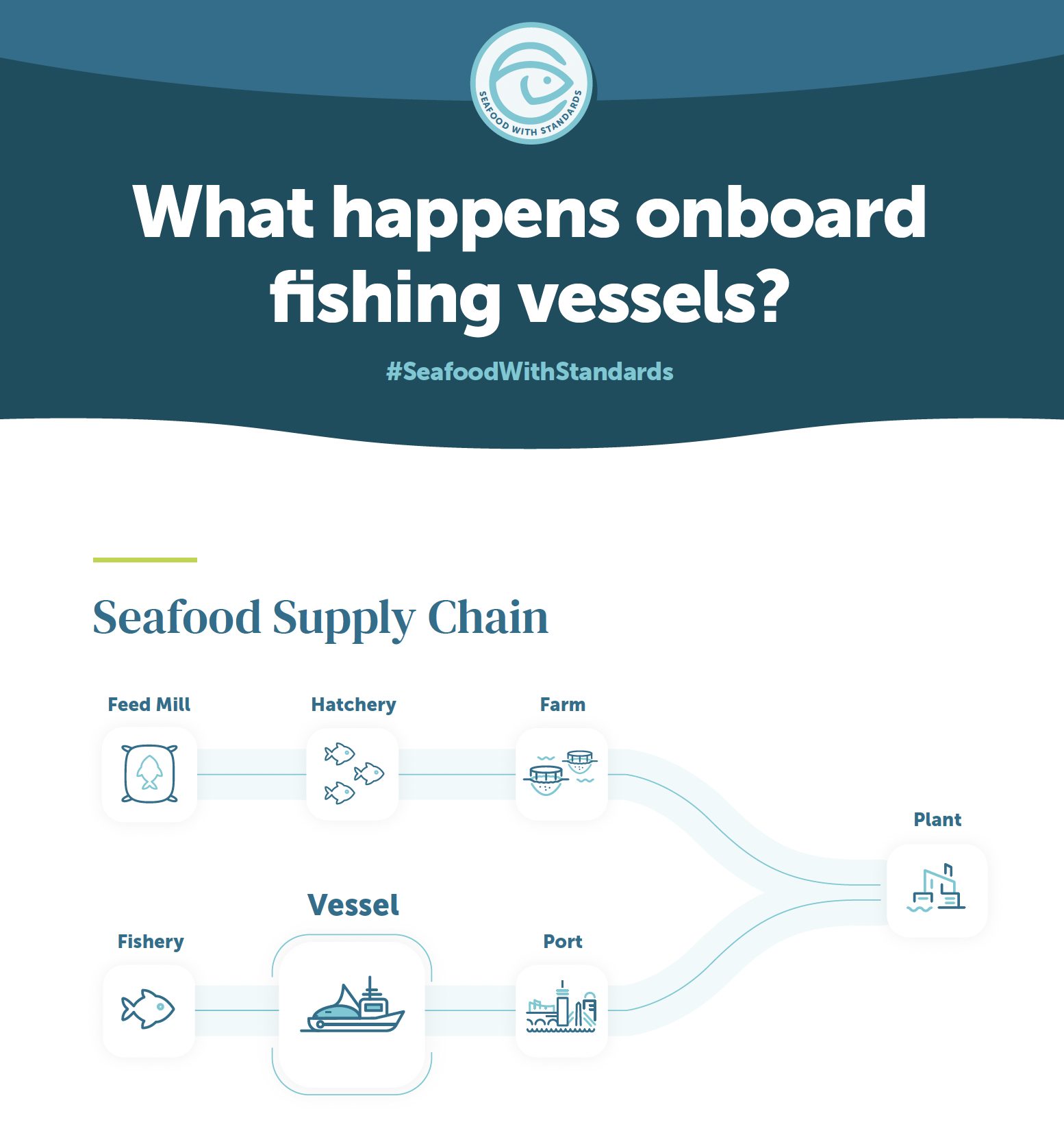 what happens onboard fishing vessels infographic